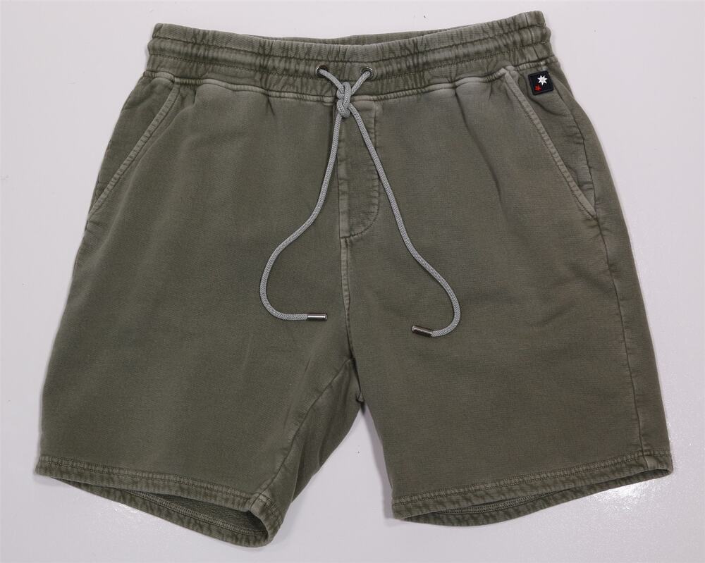 Keeling Oceania Garment Dyed Green Sweat Shorts Mens Large